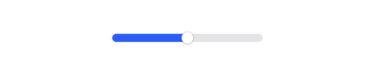Custom styled slider with larger track and thumb